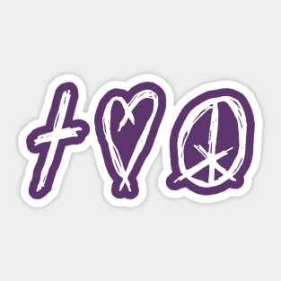 G♥D L♥VE PEACE Sticker